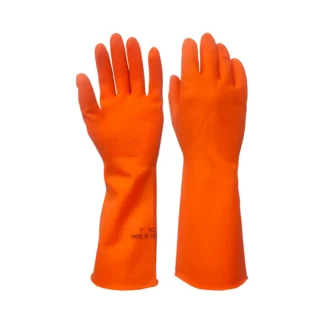 Guantes De Goma Naranja